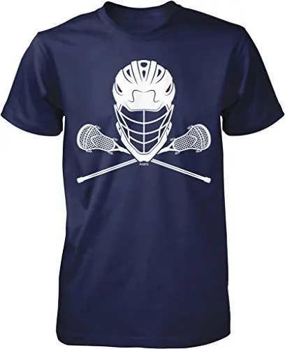 

2019 Latest T-Shirt Casual Short Sleeve For Men Clothing Summer Lacrosse Helmet and Sticks Men's T-shirt, NOFO Clothing Co.