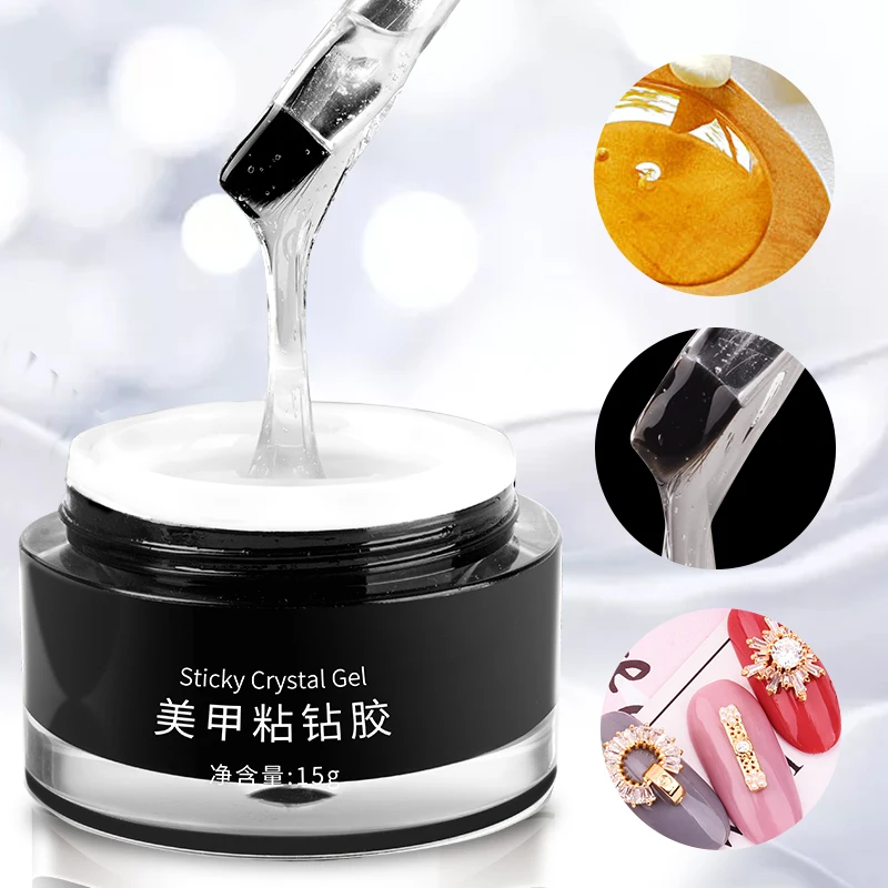 5 мл липкий гель Tranparent прозрачный цветной поставщик Алмазный толстый для ногтей