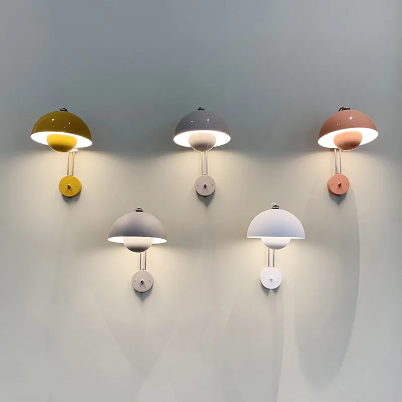 

Simple Danish Modern Creative Wall Lamp Bedroom Bedside Living Room Nordic Background Wall Personality Atmospheric Bud Sconce