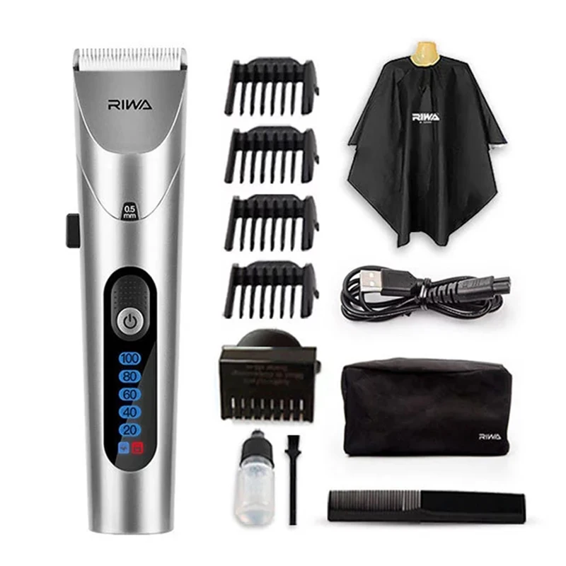 

Cordless Clippers Men For Xiaomi RIWA LED Display Electric Washable Hair Trimmer USB Rechargeable Professional Shaver Barber Set