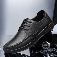 us 6 5 12 casual genuine leather shoes new mens soft leather business man breathable lace up middle aged father shoes