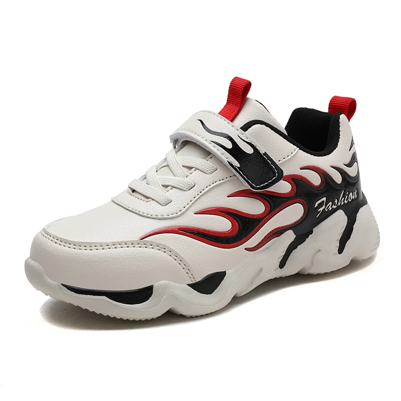 Leather Boys Sneakers For Children Shoes Kids Sneakers Girls Casual Shoes Anti-slippery Running Sport Hook&Loop sapato infantil