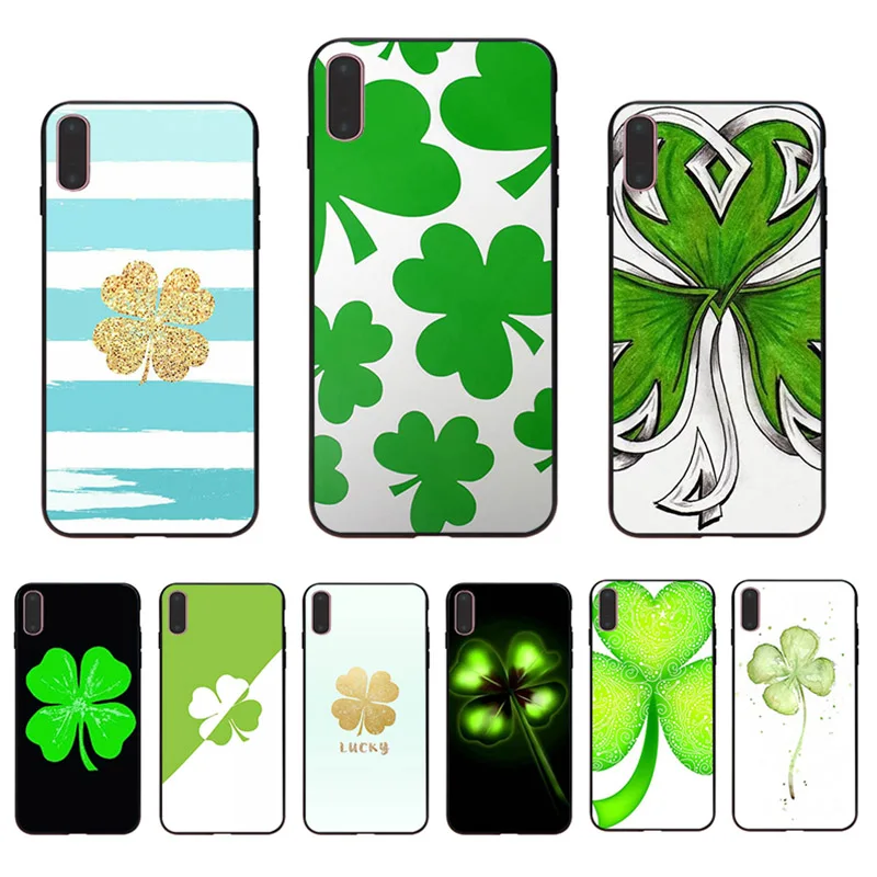 

Four leaf clover Lucky leaves Phone Cases fundas coque for iPhone 12 8 7 6 X XS MAX 6S Plus XR 11 pro promax 5 5S SE 2020 Shells