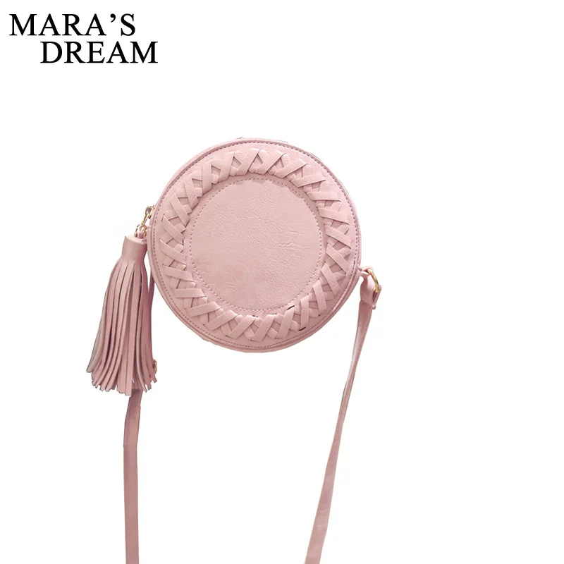 Mara's Dream, круглая женская сумка с кисточками, тканые сумки через плечо, женская сумка на плечо, Женская милая вязаная круговая женская сумка-мессенджер