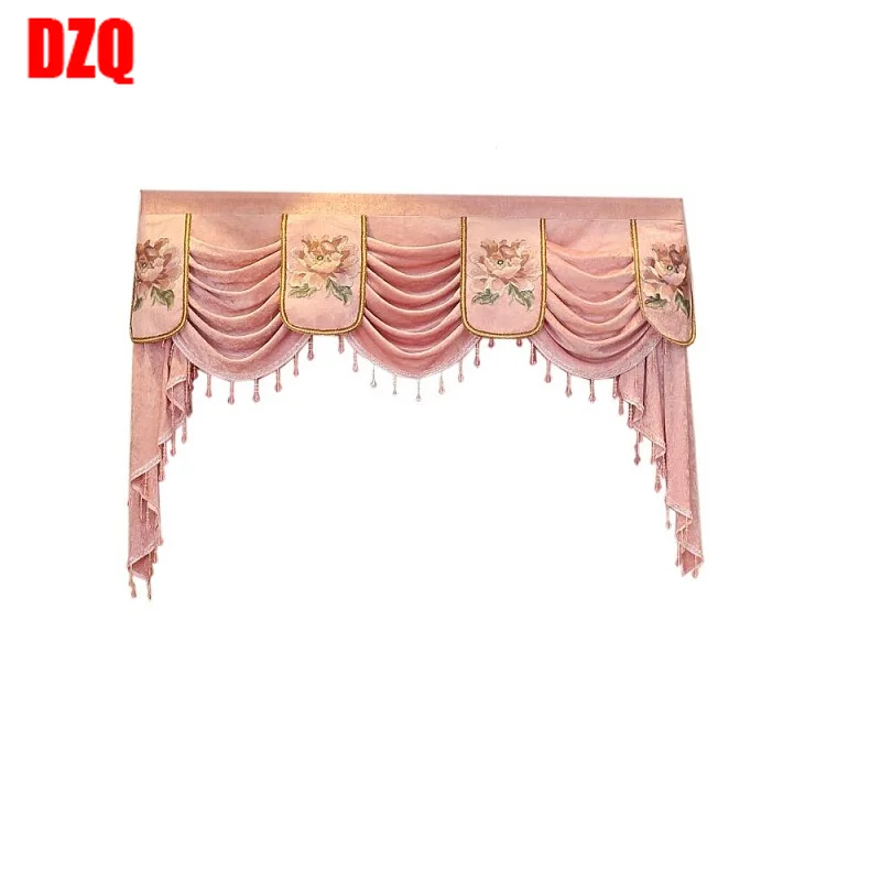 

European style Upmarket chenille embroidered Pelmet Retro court spun gold embroidery living room,valance,Additional purchase