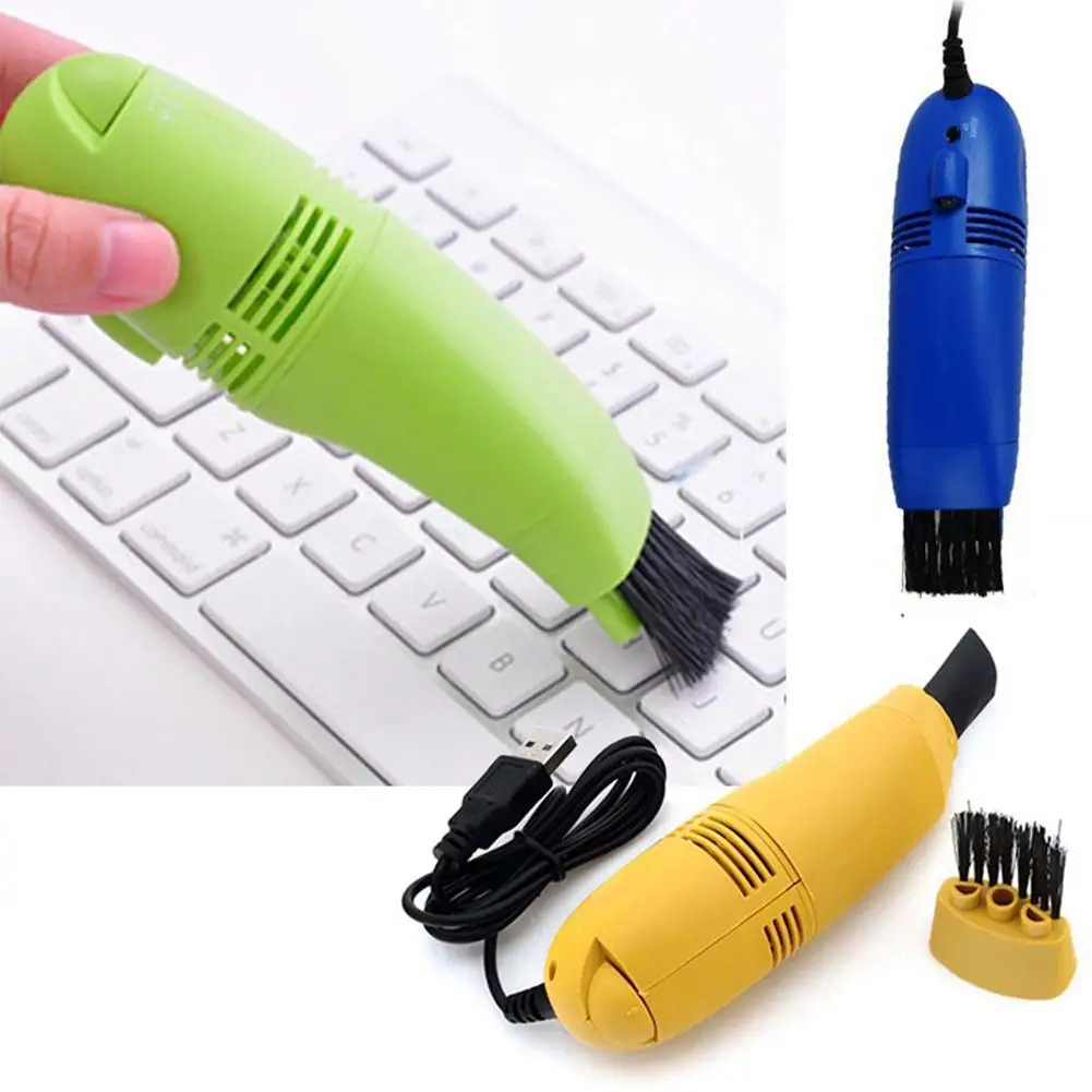 

1pc Useful Mini Computer Vacuum USB Keyboard Brush Cleaner Laptop Brush Dust Cleaning Kit for Desktop Computers Keyboards