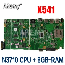 NEW X541SA mainboard REV 2.0 For Asus X541 X541S X541SA laptop motherboard Test ok N3710 CPU + 8GB-RAM