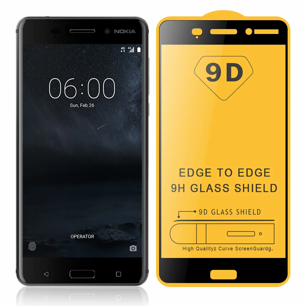 JONSNOW 2 шт. 9D закаленное стекло для Nokia 6 5 дюймов на TA-1021 полноэкранное защитное 9H