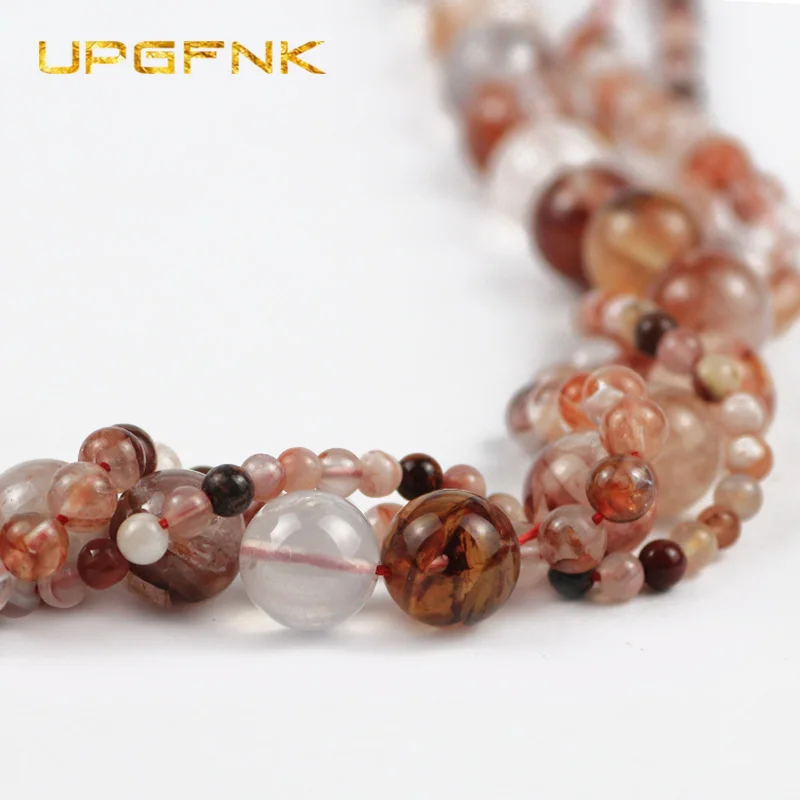 UPGFNK натуральный желтый кристалл кварца бусины Круглые свободные для