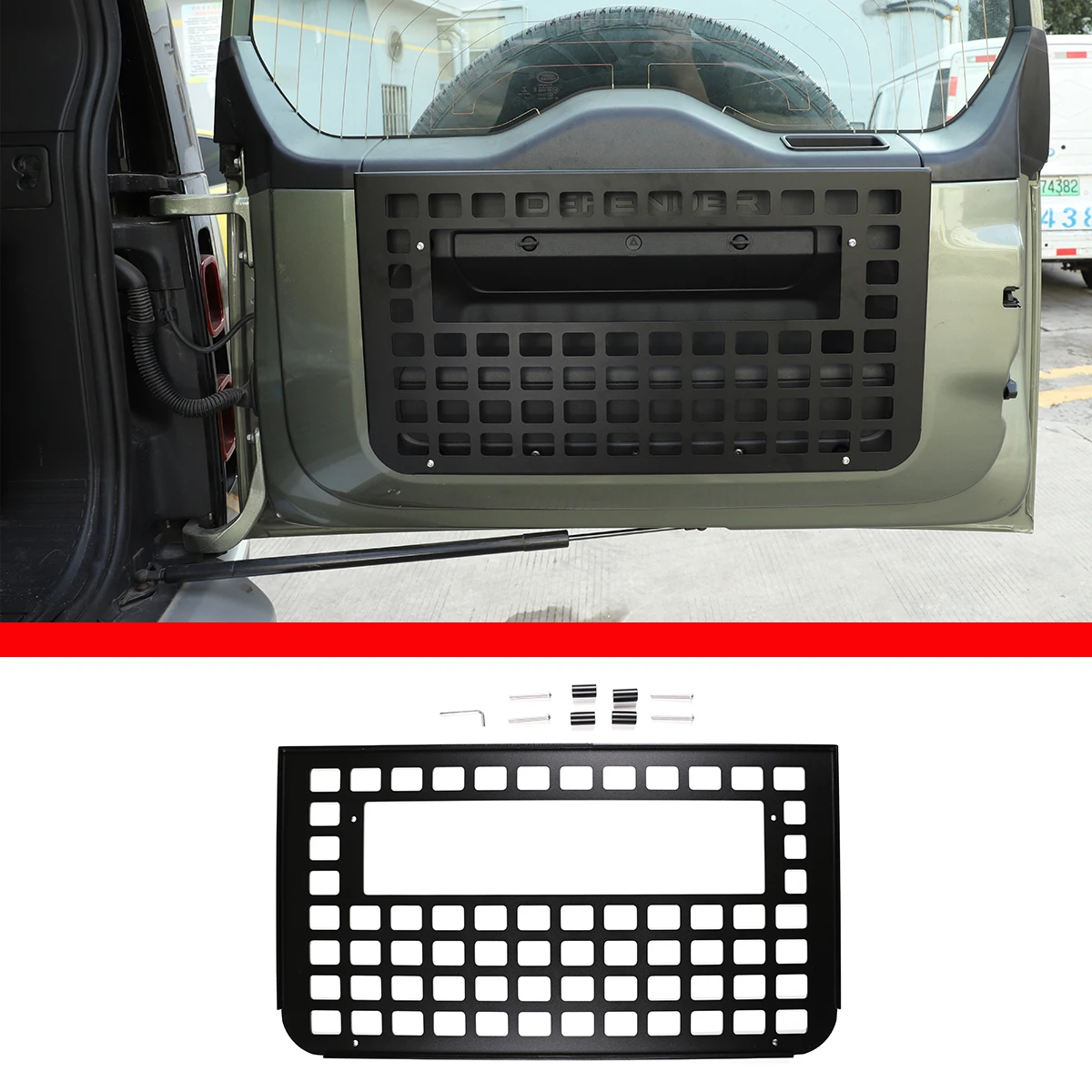 

For 2004-2022 Land Rover Defender aluminum alloy car tailgate storage bag shelf tailgate luggage bracket car exterior accessorie