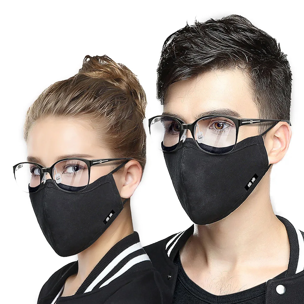 1 шт. хлопковая маска для губ грипп лица защиты от пыли респиратор с 2 фильтром