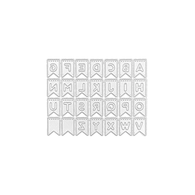 Letter set knife mold metal cutting silver craft handmade gift stamps and DIY scrapbook embossed template |