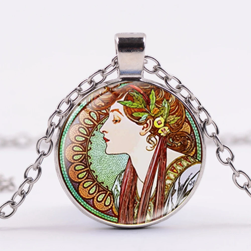 Лидер продаж на русском языке винтажное ожерелье Alphonse Fly подвески в виде портрета