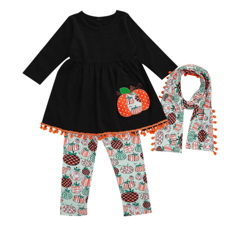 2020 Жакет для девочки преддошкольного возраста Костюмы на Хэллоуин Тыква печати