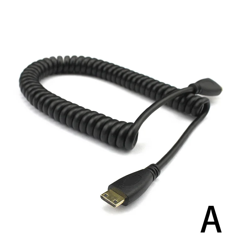 Новый пружинный удлинитель Micro HDMI с углом 90 градусов портативный прочный для