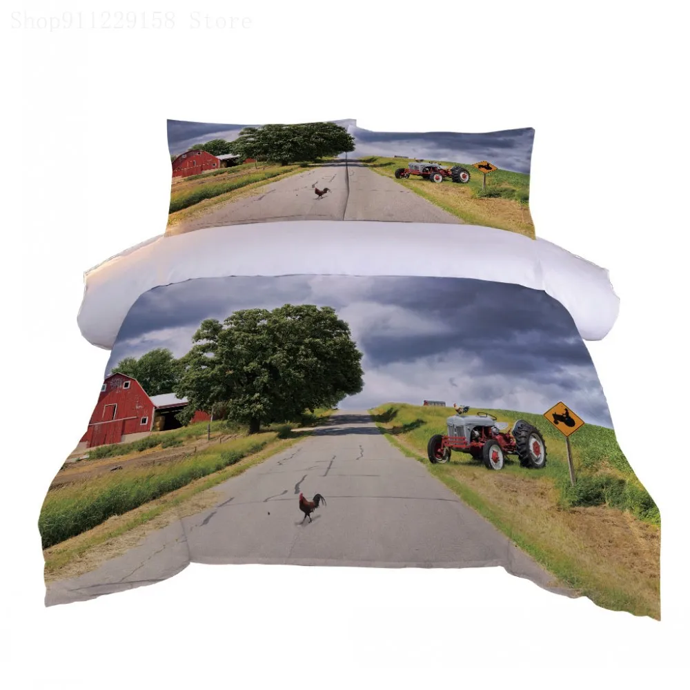 

Child Adult Bedroom Full Queen King Size Bedding Country Road Pictures3D Print Duvet Quilt Cover Bedding Set And Pillowcases