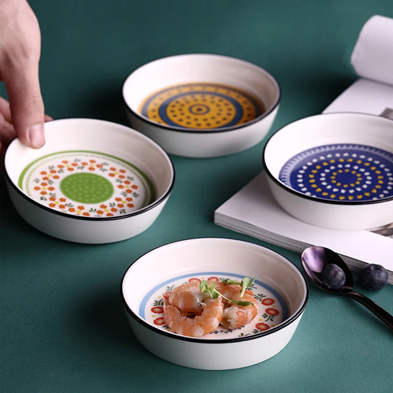 4 шт. керамические миски для суши и соуса|Чаши| |