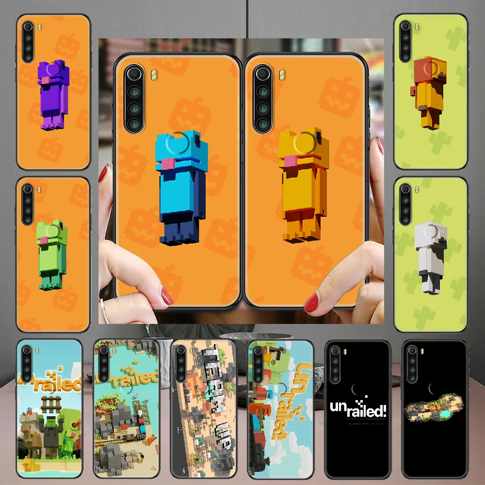 

Unrailed Game Pixel style Phone case For Xiaomi Redmi Note 7 7A 8 8T 9 9A 9S K30 Pro Ultra black tpu shell fashion bumper
