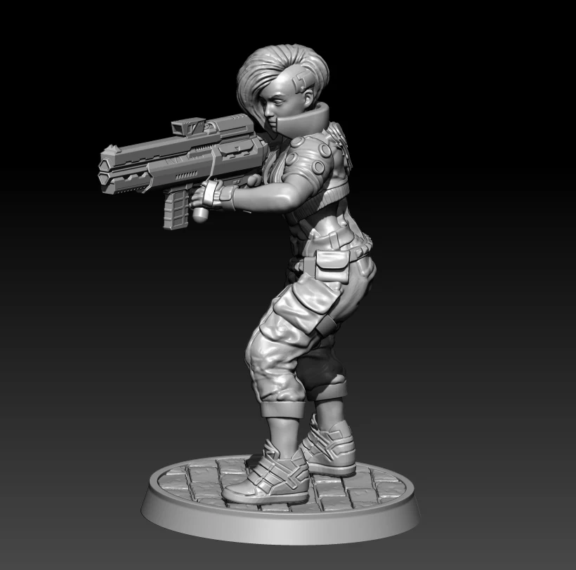 

1/18 100mm 1/24 75mm Resin Model Kits Female Girl Soldier Unpainted No Color RW-387