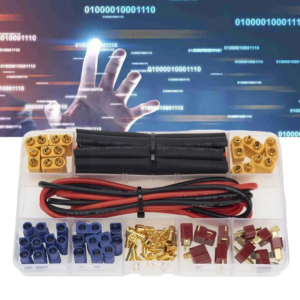 Deans T Plug Ec3 Xt60 Штекерный/гнездовой разъем 14awg для Rc дрона провода трубки Lipo