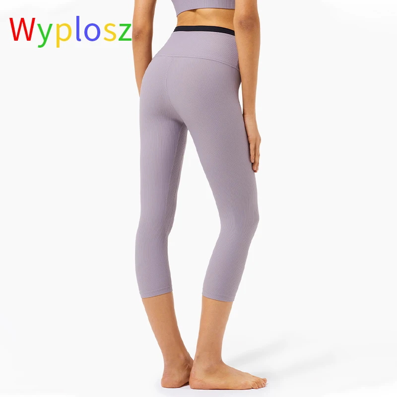 Wyplosz Yoga Pants For Women Seamless Tight Fitness Leggings High Waist Elastic Runing Sports Hip Gym Compression Color Matching