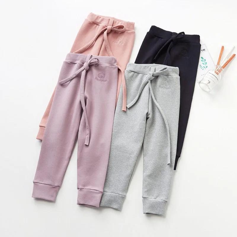 Новинка детские удобные штаны для девочек хлопковые утепленные леггинсы с