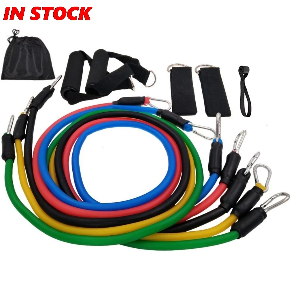 

11pcs Professional Available Pull Up Assist Bands Body Building Yoga Exercise Body Ankle Fitness Resistance Loop Band