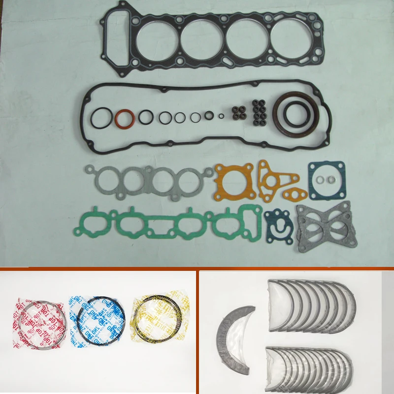 

KA24E KA24-E Full gasket set kit crankshaft connecting rod bearing piston ring for Nissan Liberity/Terrano/Navara/Fontier 2.4L