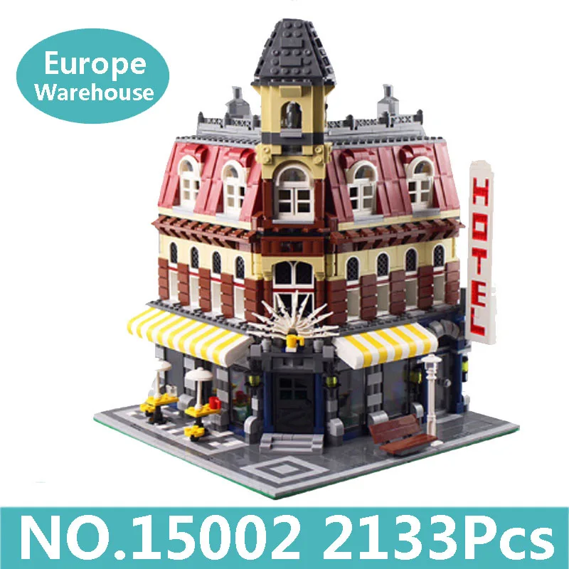 Король кирпичи Lepinblocks 16008 город кафе на углу дом с привидениями Строительные блоки Набор создатель друзей архитектурный замок 71040 игрушки