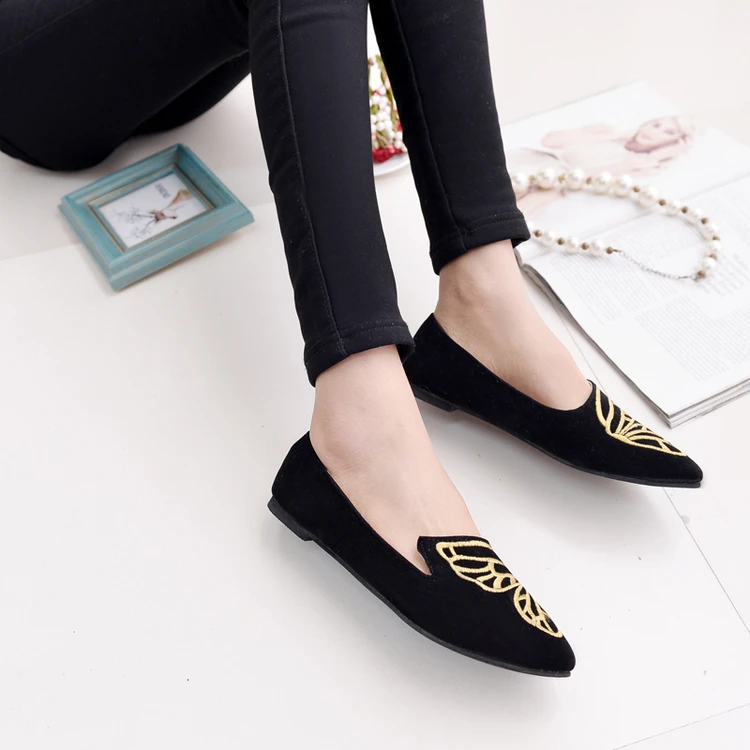 Осенние туфли с бабочками Женские туфли-оксфорды на плоской подошве лоферы без