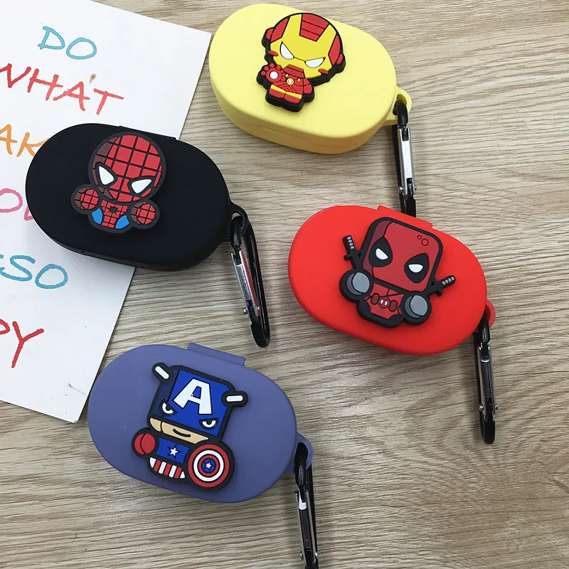 Мультяшный чехол для наушников с крючком для Xiaomi Redmi AirDots, новинка, чехол, беспроводной Bluetooth чехол для наушников, мягкий чехол из ТПУ