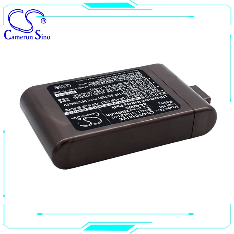 

Cameron Sino 2000mAh Li-ion Battery For Dyson D12 Cordless Vacuum DC16 DC-16 Part No. 12097 912433-01 912433-03 44.4Wh