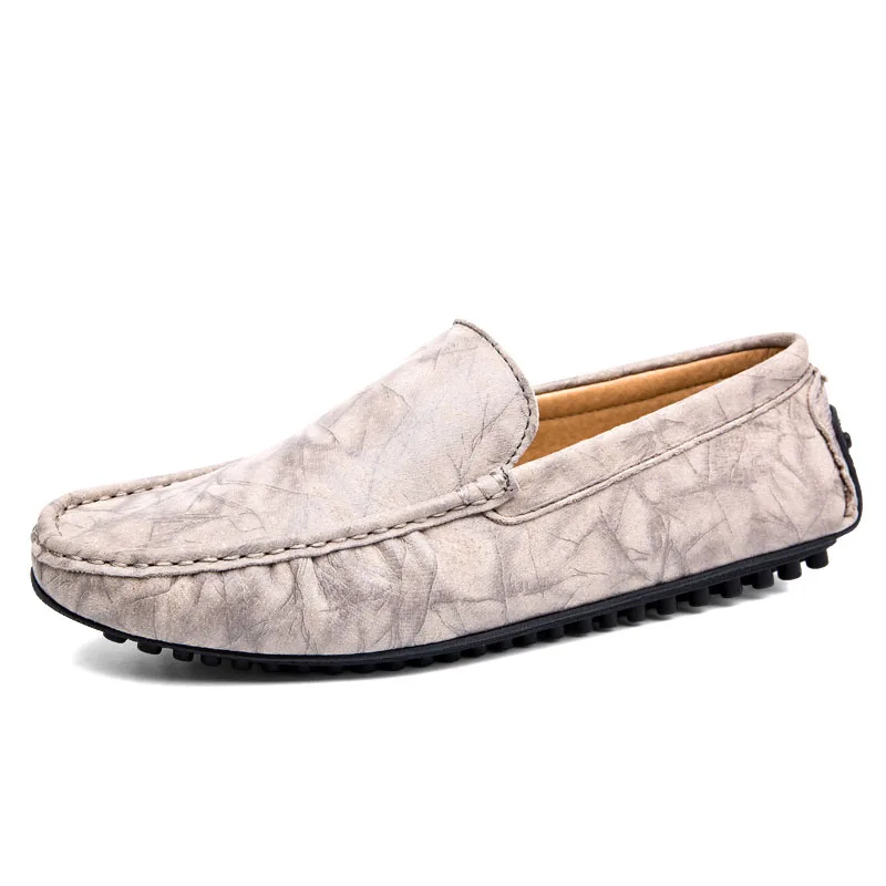 Wandai-9907-Khaki Красные лоферы; коллекция года; слипоны; мужские лоферы; дышащие удобные мужские повседневные Мокасины на плоской подошве; обувь для вождения автомобиля; Mocasines Hombre - Цвет: Wandai-9907-Khaki