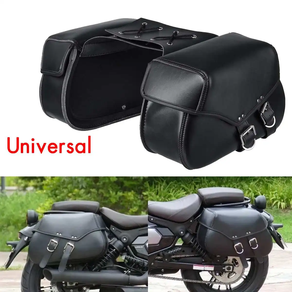 

Водонепроницаемая мотоциклетная седельная сумка, чемодан, Боковая Сумка из искусственной кожи для Honda/Yamaha/Suzuki