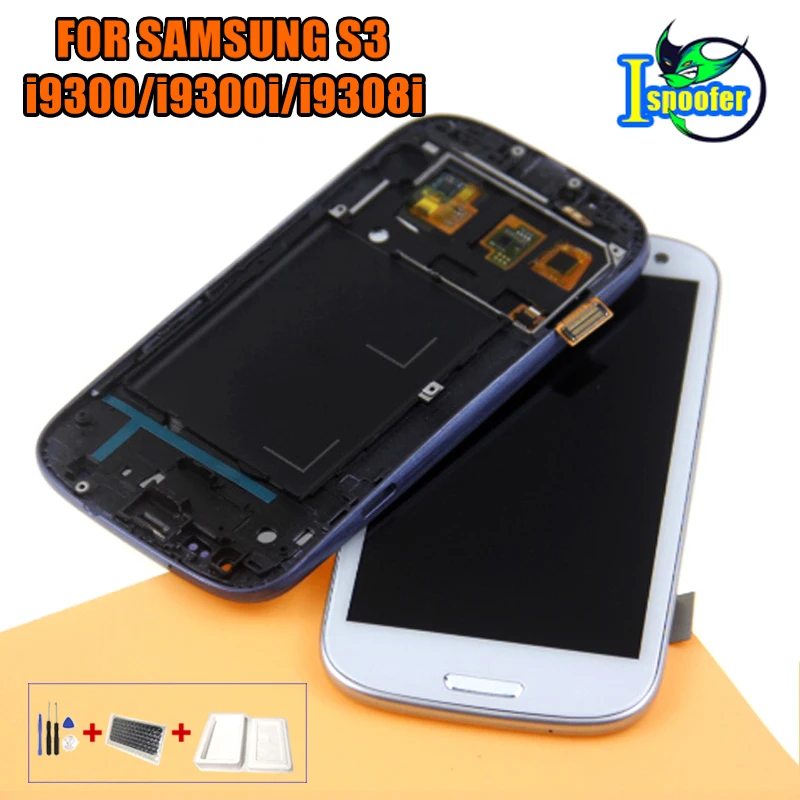 ЖК-экран S3 для SAMSUNG Galaxy i9300 сменный дигитайзер сенсорного экрана с рамкой |