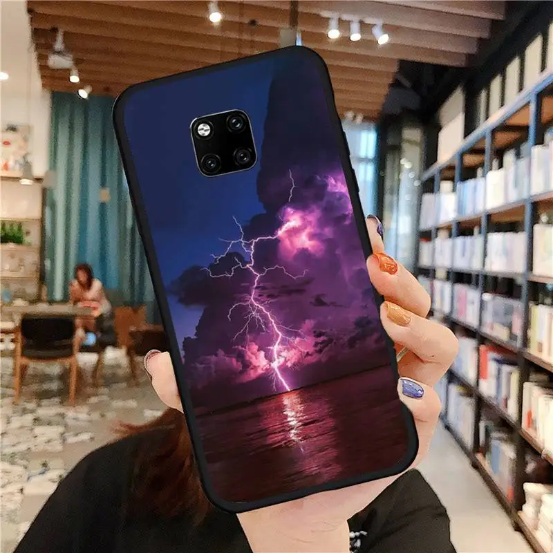 

Cool moment lightning Phone Case For Huawei Mate 9 10 20 Pro lite 20x nova 3e P10 plus P20 Pro Honor10 lite cover funda coque