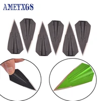 5pcs archery sharpen steel alloy blade point arrowheads sharp target broad head glue on 8mm arrow shaft used for hunting bow