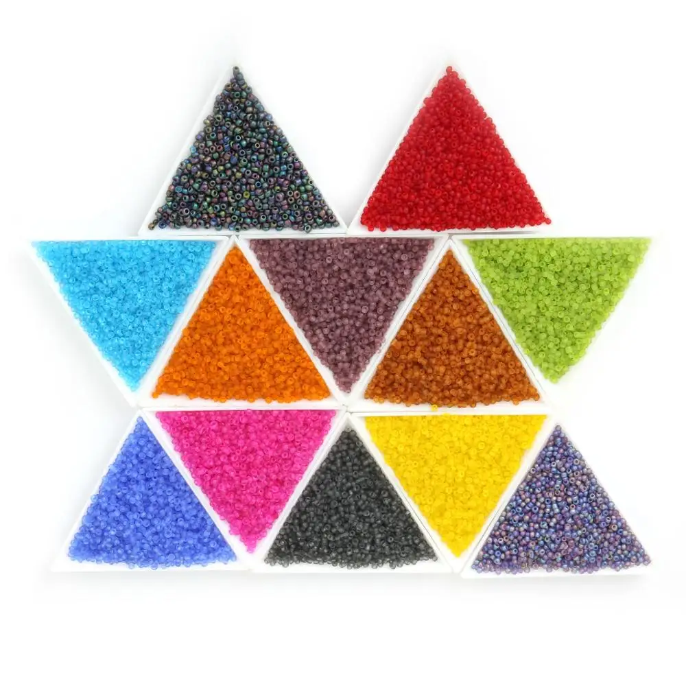 Модные бусины 2 мм круглые бусины-разделители из матового стекла россыпью