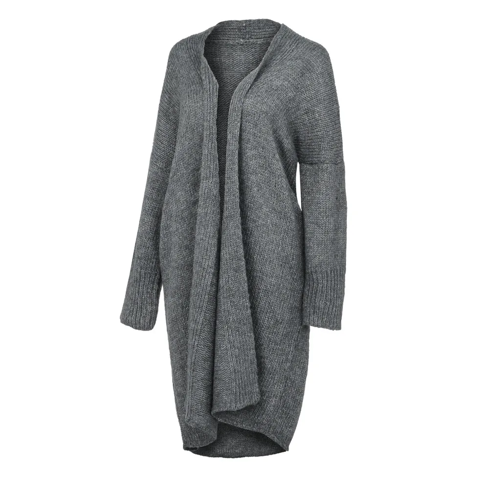 Women Winter Coats Wool Cardigan Solid Bat Jacket Sweater Long Loose Thick 2019 Tops Turtleneck C30821 |