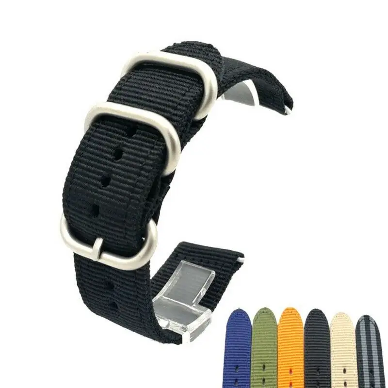 Военный армейский браслет нейлоновый холщовый ремешок для часов 18-24 мм ремешки