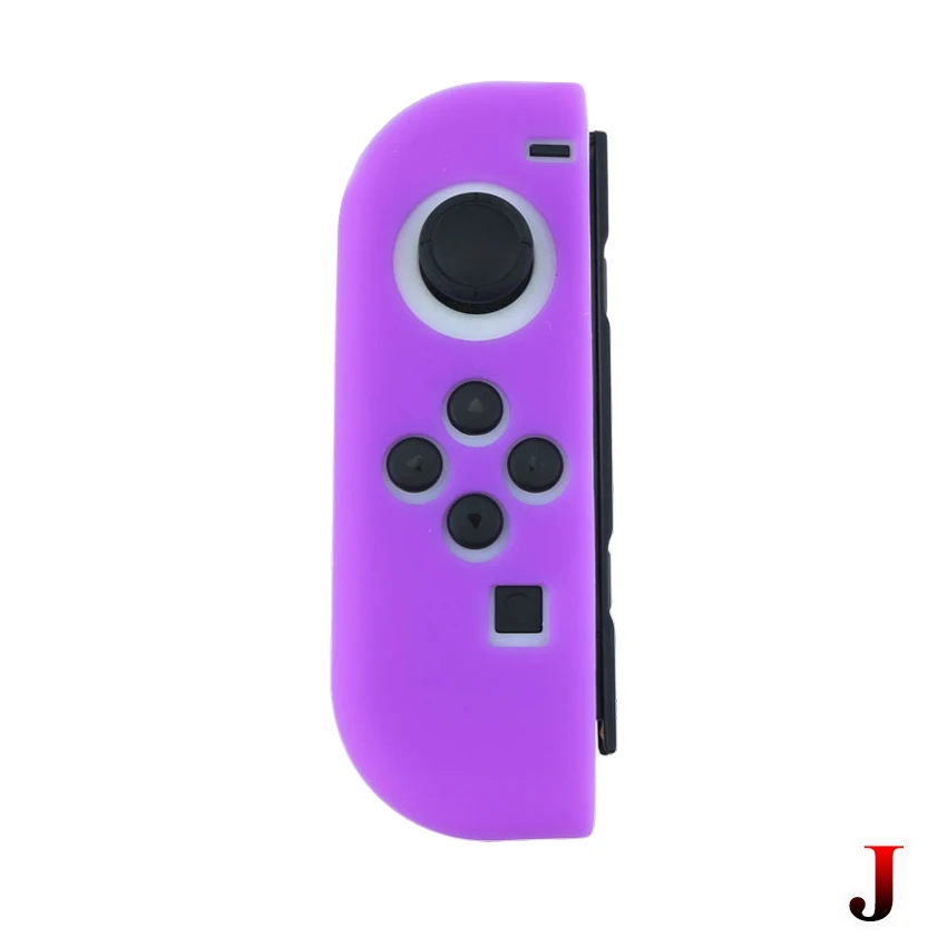 J YuXi 18color левая Мягкая силиконовая противоскользящая Защитная крышка рукава для NS джойстик колпачки Крышка для консольный переключатель Nintendo - Цвет: J