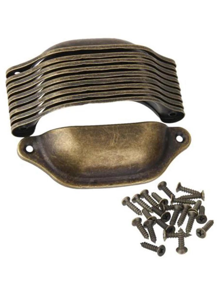 10 шт. винтажные антикварные латунные ручки для вытягивания стаканов в