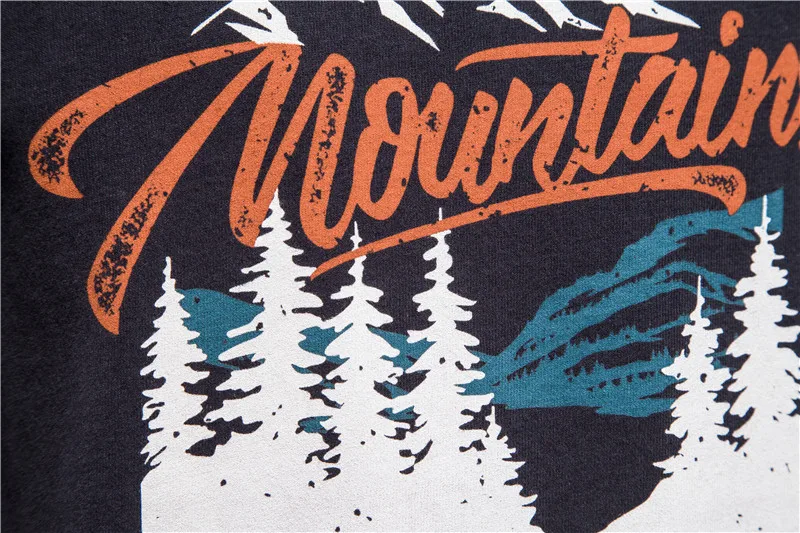 

AIOPESON Mountain Printed T Shirt for Men Casual O-neck Streetwear Short-sleeved Men Clothing Summer 100% Cotton T Shirts Men