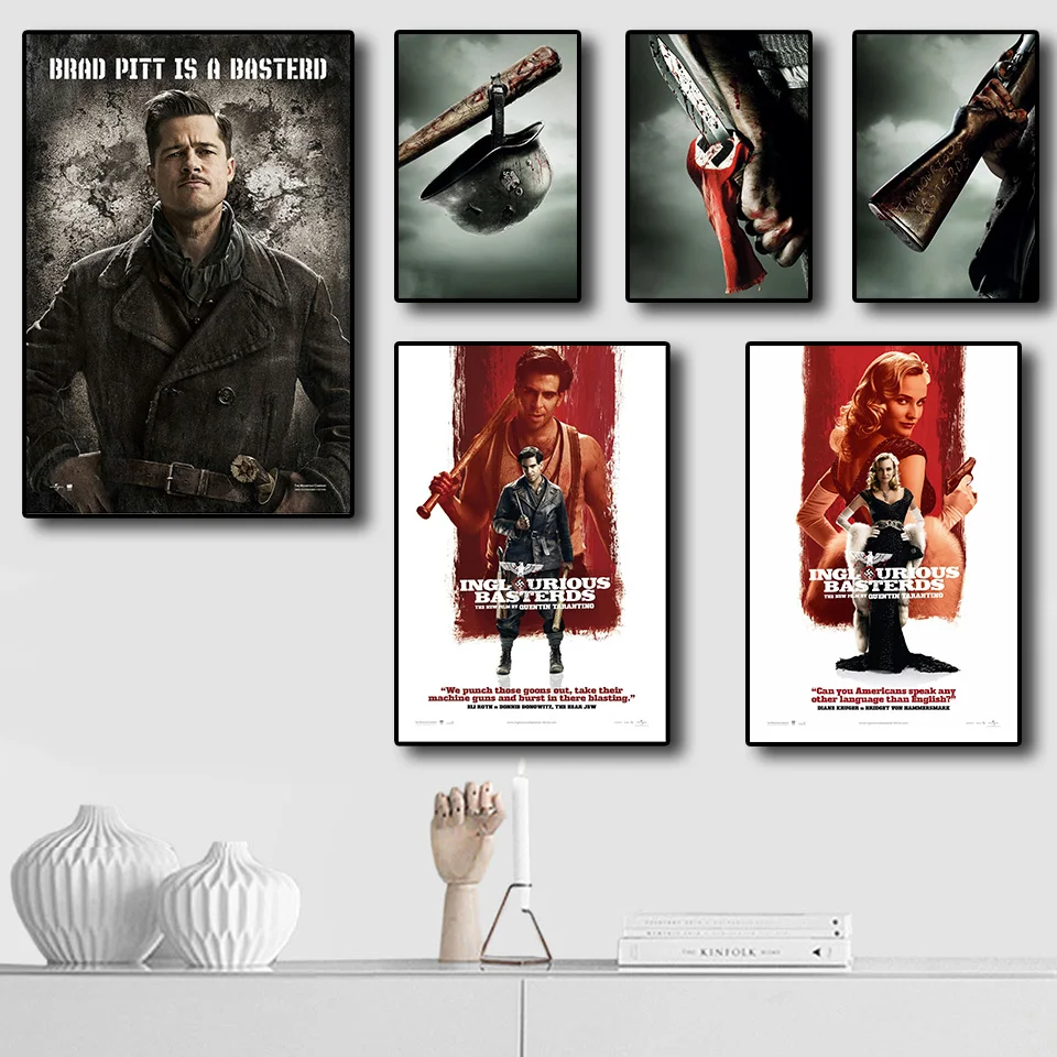 Европейская и американская серия фильмов Inglourious Basterds, качественная Картина на холсте, Постер для гостиной, искусство, домашний декор, картина