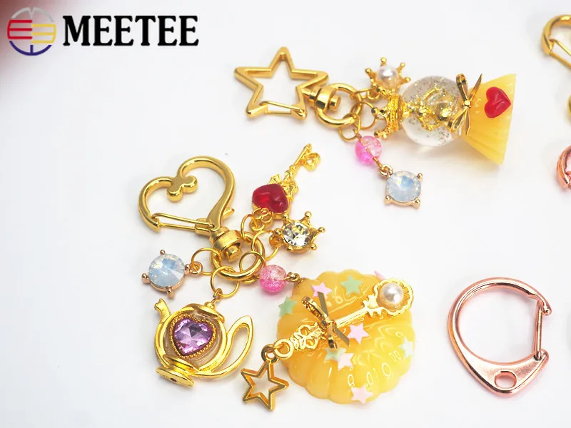 Meetee 20/50pcs Metal Key chain O D Ring Buckle Shackles Star Heart Shape DIY Bag Hardware Accessories Decoration BF020 | Дом и сад