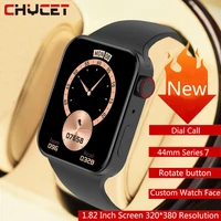 chycet original iwo series 7 smart watch men 1 82 inch hd screen dial call smartwatch women heart rate monitor watch pk hw22 w46
