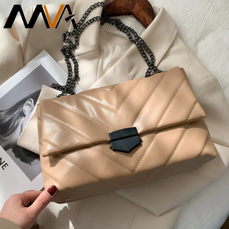 

Сумки-мессенджеры MVA из искусственной кожи, новые повседневные сумки-Кроссбоди на цепочке для женщин, модная простая сумка на плечо, женские...