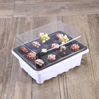new flowerpot 12 hole seedling tray three piece large plug tray sowing insulation nursery pot seedling box seed germination tray