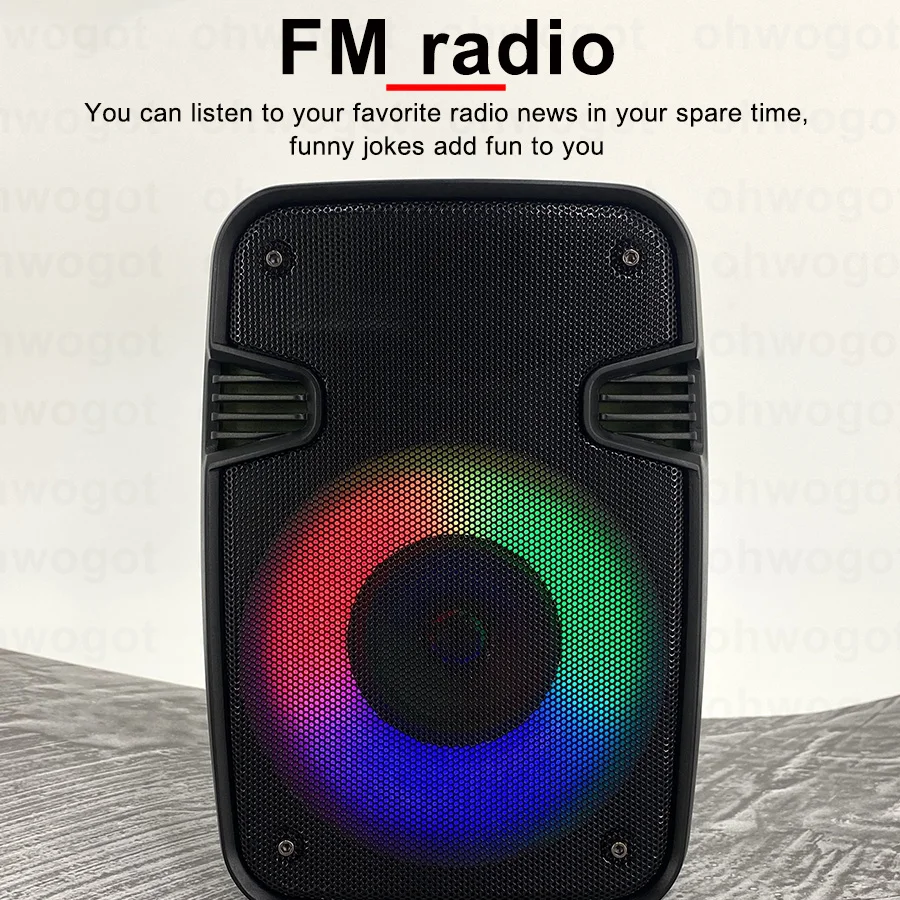 high power wireless bluetooth Portable Outdoor Column bass Powerful BT speaker caixa de som radio altavoces for pc speakers | Электроника