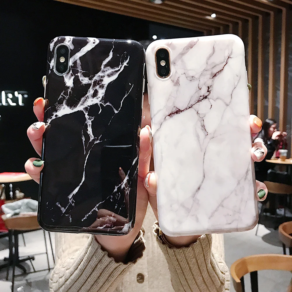 Artistic Gradient Marble Phone Case for Iphone XR XS MAX Luxury 8 7 6 6S Soft TPU Colorful Cover Capa | Мобильные телефоны и